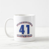 Mug conceptions d'anniversaire de 41 années (Gauche)