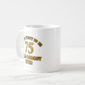 Mug conceptions d'anniversaire de 75 années (Devant gauche)