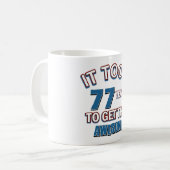 Mug conceptions d'anniversaire de 77 ans (Devant gauche)
