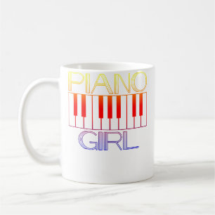 Mug Conceptions de fille de piano pour les joueurs de