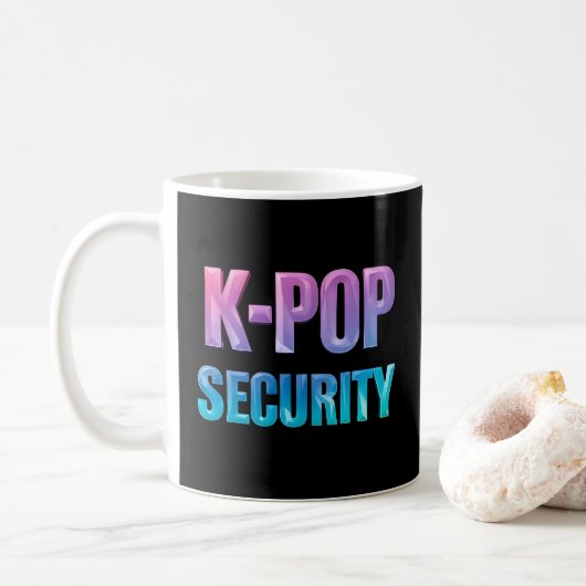 Mug Concert de musique pop coréenne Sécurité K-Pop (Avec donut)