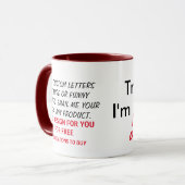 Mug Concevez en fonction du client pour libre, (Devant gauche)