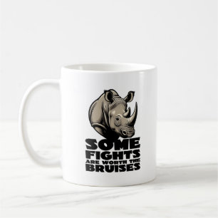 Mug Concevez pour sauver le rhinocéros résilient.