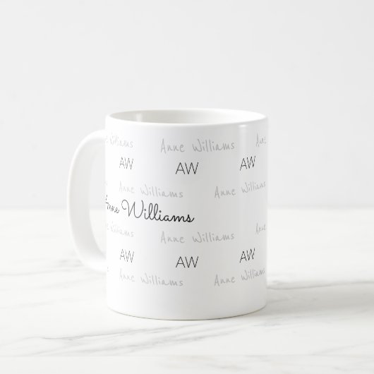 Mug Concevez votre propre nom motif propre et clair (Devant gauche)