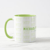 Mug Concevoir un monogramme, nom + initiales, chaux (Gauche)