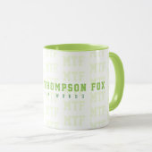 Mug Concevoir un monogramme, nom + initiales, chaux (Devant droit)