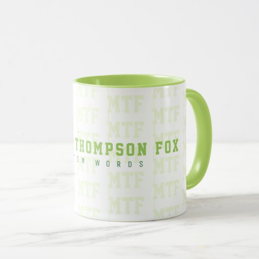 Mug Concevoir un monogramme, nom + initiales, chaux (Devant droit)