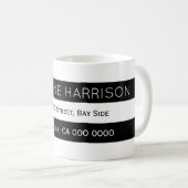 Mug Concevoir une bande noire et blanche (Devant droit)