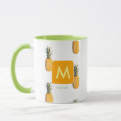 Mug concevoir votre propre initiale avec ananas (Gauche)