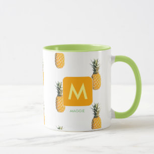 Mug concevoir votre propre initiale avec ananas