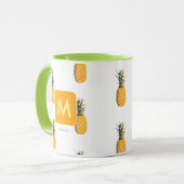 Mug concevoir votre propre initiale avec ananas (Devant gauche)