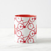 Mug concevoir votre propre initiale avec des vélos rou (Centre)