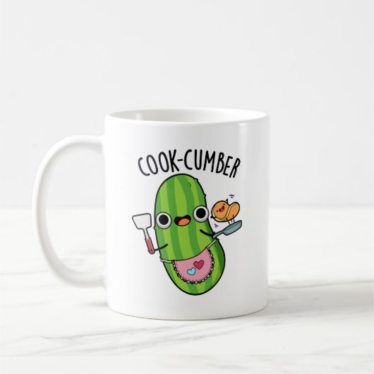 Mug Concombre de Cook Funny Concomber Pun (Gauche)