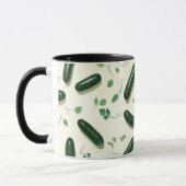 Mug Concombre végétarien vert Cool frais (Gauche)