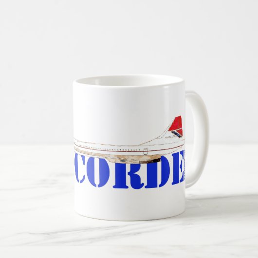Mug Concorde Jet with Bold Blue Text (Devant droit)