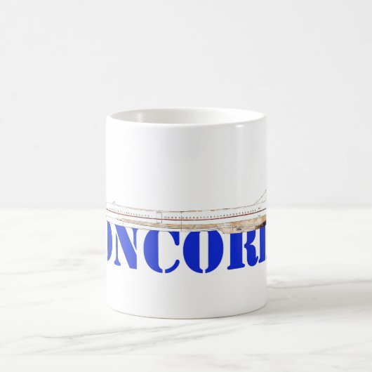 Mug Concorde Jet with Bold Blue Text (Centre)