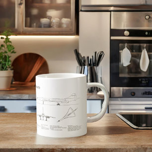 Mug Concorde - Plan de dessin du plan d'avion BD