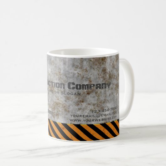 Mug Concrete Caution Construction Company (Devant droit)