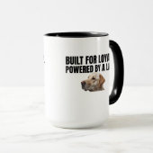Mug Conçu pour la loyauté, propulsé par un Lab – Café (Devant droit)