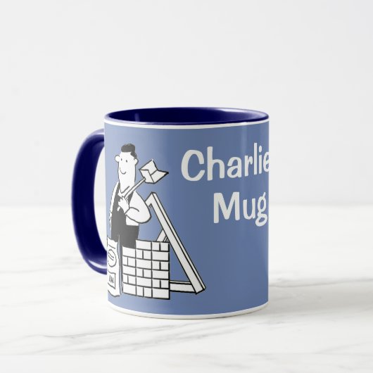 Mug Conçu pour le Builder. Ouvrier du bâtiment (Devant gauche)
