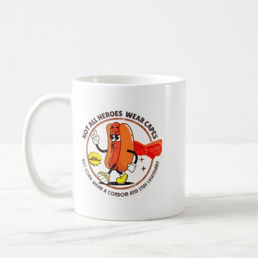 Mug Condom Legend Inappropriate Funny 90s Retro T Funn (Gauche)