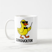 Mug Conducktor Funny Duck Music Pun Orchestra Design  (Gauche)