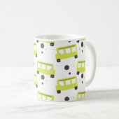 Mug Conducteur de bus scolaire Confetti Jaune (Devant droit)