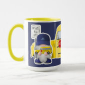 Mug Conducteur de bus scolaire Gnome avec autobus scol (Gauche)
