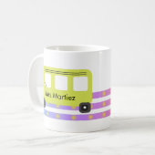 Mug Conducteur de bus scolaire Jaune Lumière de bus Ca (Devant gauche)