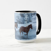 Mug Conduite de chevaux en hiver (Devant droit)