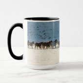 Mug Conduite de chevaux en hiver au Hideout Ranch (Gauche)