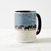Mug Conduite de chevaux en hiver au Hideout Ranch (Devant droit)