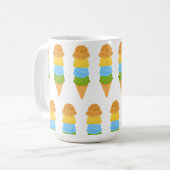 Mug cône crème glacée coloré (Devant gauche)