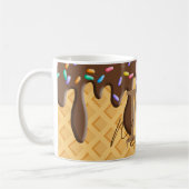 Mug Cône De Crème De Glace Au Chocolat Frosting & Spri (Gauche)