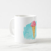 Mug Cône De Crème De Glace Avec Un Plat De Peinture Bl (Devant gauche)
