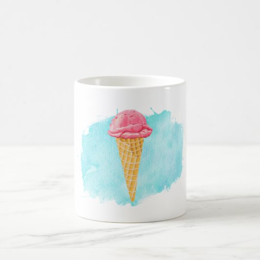 Mug Cône De Crème De Glace Avec Un Plat De Peinture Bl (Centre)
