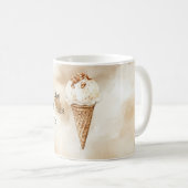 Mug Cône de glace à la vanille de plage (Devant droit)