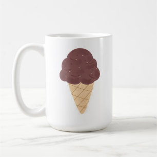 Mug Cône de glace au chocolat offert aux gourmets