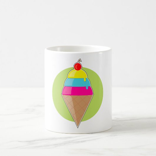 Mug Cône de glace coloré avec cerise