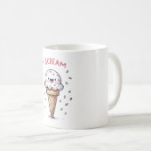 Mug Cône de glace I Scream avec paillettes (Devant droit)