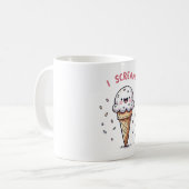 Mug Cône de glace I Scream avec paillettes (Devant gauche)