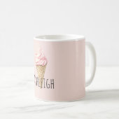 Mug Cône de glace rose (Devant droit)