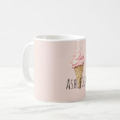Mug Cône de glace rose (Devant gauche)