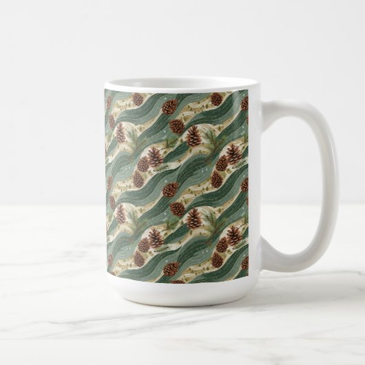 Mug Cône de pin de fêtes (Droite)