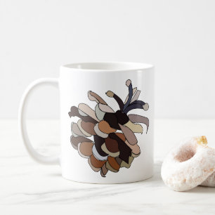 Mug Cône de pin moderne nature