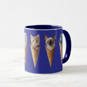 Mug Cônes de chat mignon (Devant droit)