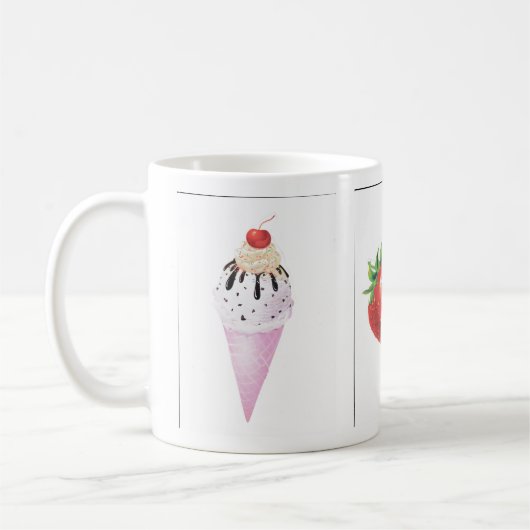 Mug cônes de fraise (Gauche)