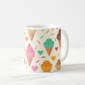 Mug Cônes de glace mignons avec des cœurs (Devant droit)
