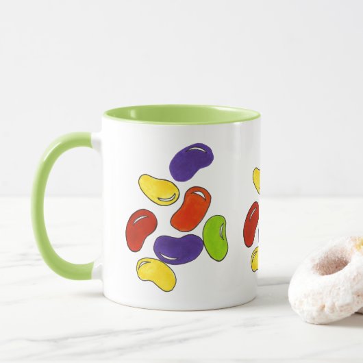 Mug Confection de bonbons de Pâques de gelée arc-en-ci (Avec donut)