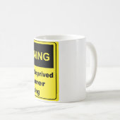 Mug Conférencier d'avertissement de caféine (Devant droit)